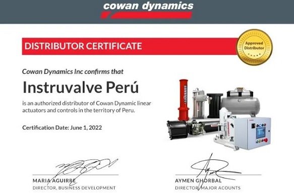 En este momento estás viendo Cowan Dynamics nos certifica como distribuidor oficial en Perú